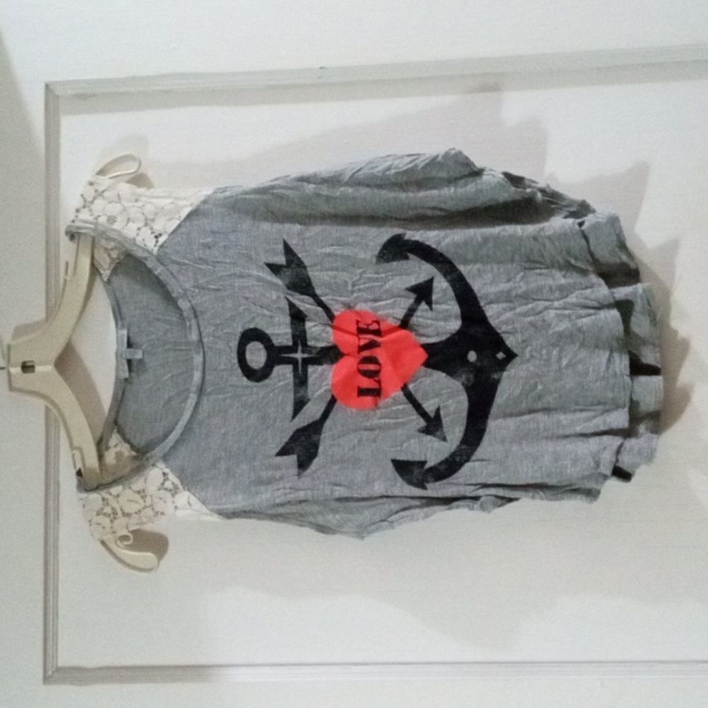Charlotte Russe size medium gray tank top